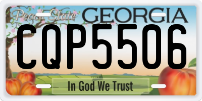 GA license plate CQP5506