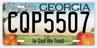 GA license plate CQP5507
