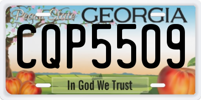 GA license plate CQP5509