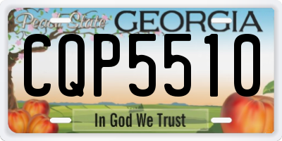 GA license plate CQP5510