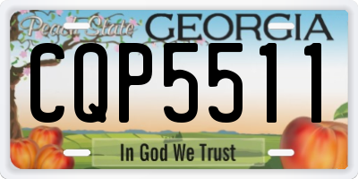 GA license plate CQP5511
