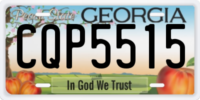 GA license plate CQP5515