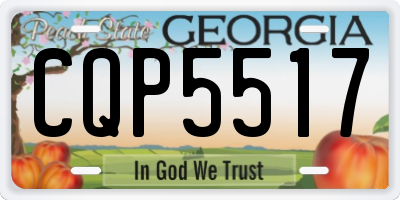 GA license plate CQP5517