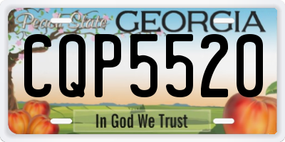 GA license plate CQP5520