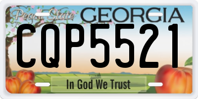GA license plate CQP5521