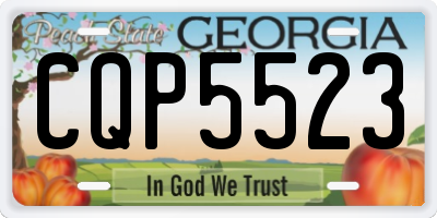 GA license plate CQP5523