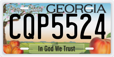 GA license plate CQP5524