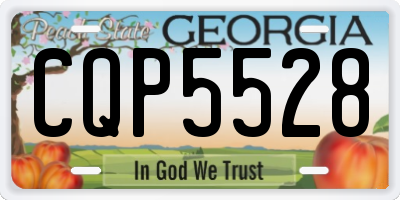 GA license plate CQP5528