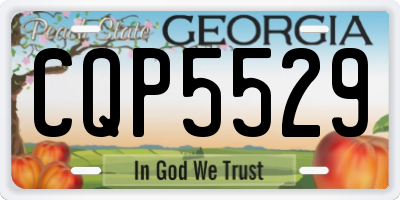 GA license plate CQP5529