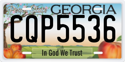 GA license plate CQP5536