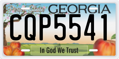 GA license plate CQP5541