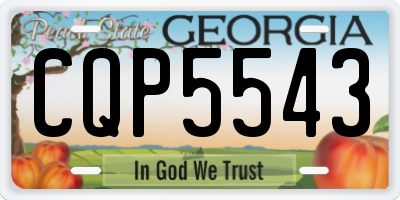 GA license plate CQP5543