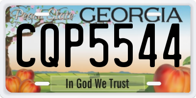 GA license plate CQP5544