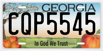 GA license plate CQP5545