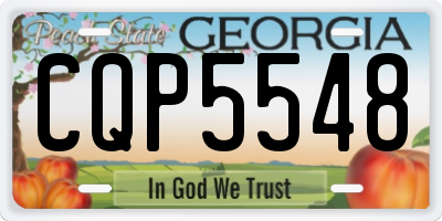 GA license plate CQP5548