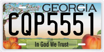 GA license plate CQP5551