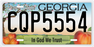 GA license plate CQP5554
