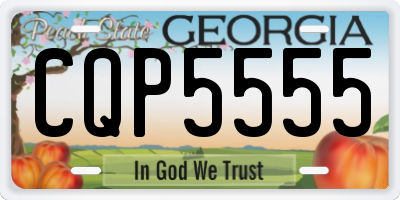 GA license plate CQP5555