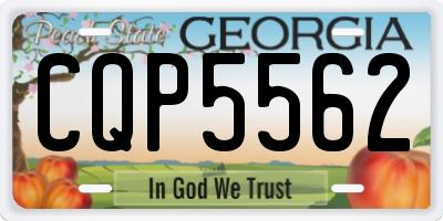 GA license plate CQP5562