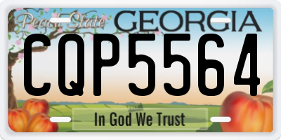 GA license plate CQP5564