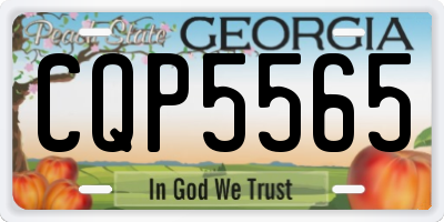 GA license plate CQP5565