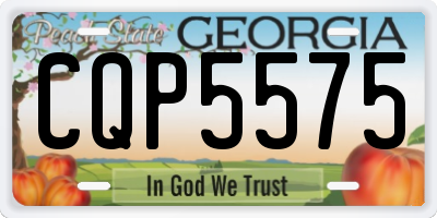 GA license plate CQP5575