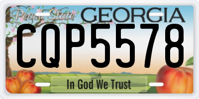 GA license plate CQP5578