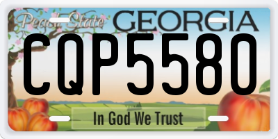 GA license plate CQP5580
