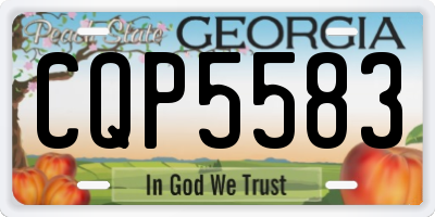 GA license plate CQP5583