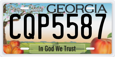 GA license plate CQP5587