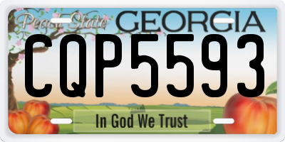 GA license plate CQP5593