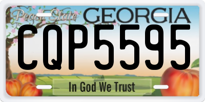 GA license plate CQP5595