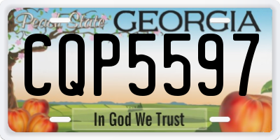 GA license plate CQP5597