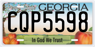 GA license plate CQP5598