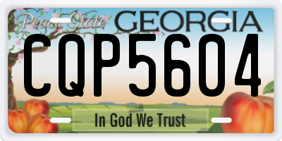 GA license plate CQP5604