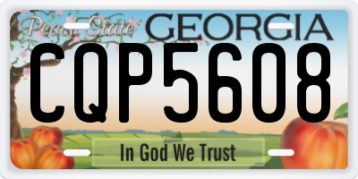 GA license plate CQP5608