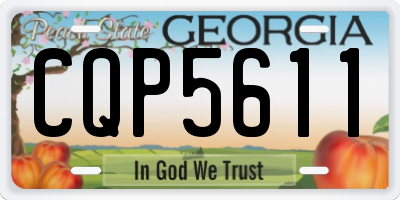 GA license plate CQP5611