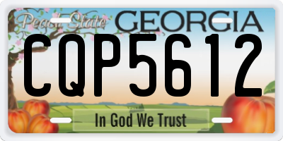 GA license plate CQP5612