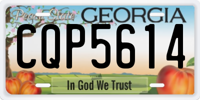 GA license plate CQP5614