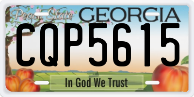 GA license plate CQP5615