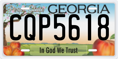 GA license plate CQP5618