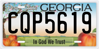 GA license plate CQP5619