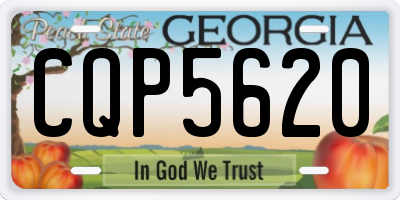 GA license plate CQP5620