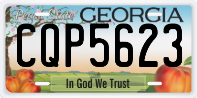 GA license plate CQP5623