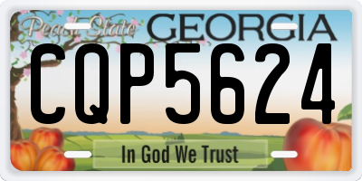 GA license plate CQP5624