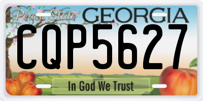 GA license plate CQP5627