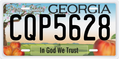 GA license plate CQP5628