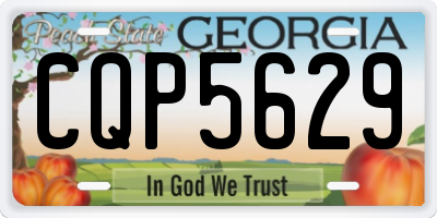 GA license plate CQP5629