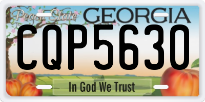 GA license plate CQP5630