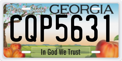GA license plate CQP5631